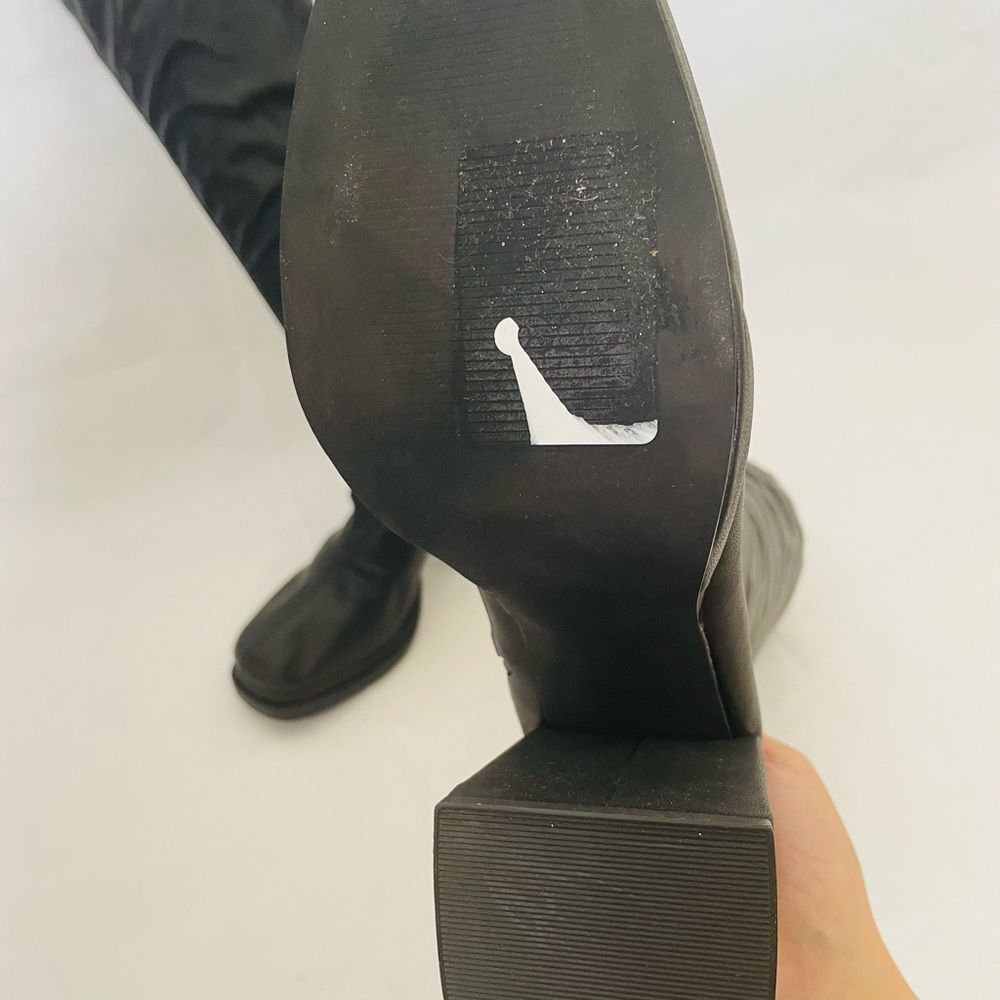 New Steve Madden Y2k Object Tall Boot In Black Pa… - image 6